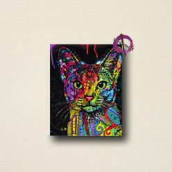 Absztrakt macska számozott kifestő