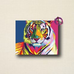 Absztrakt tigris számozott kifestő