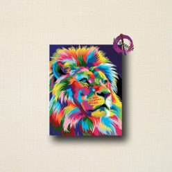 Absztrakt oroszlán számozott kifestő