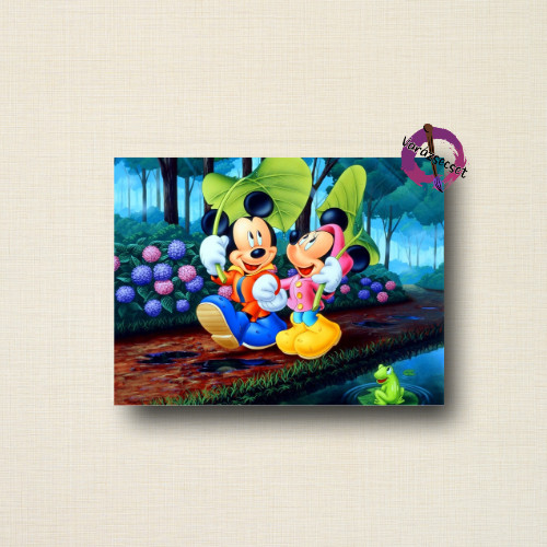 Mickey és Minnie  számozott kifestő