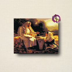 Áldás pillanata számozott kifestő